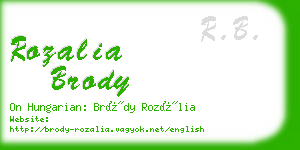 rozalia brody business card